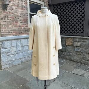 1960s Roos Atkins cream wool vintage coat